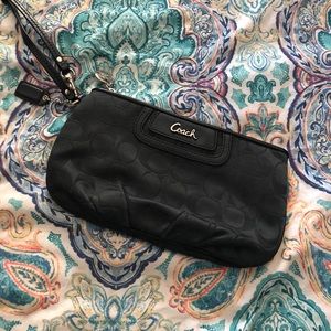 Black coach wristlet